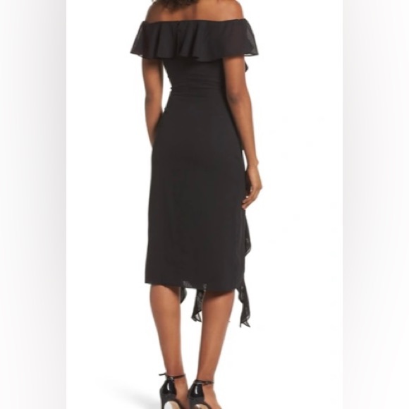 C/MEO COLLECTIVE - Dream State Off The Shoulder Sheath Dress In Black- Sz: S. - Picture 3 of 3